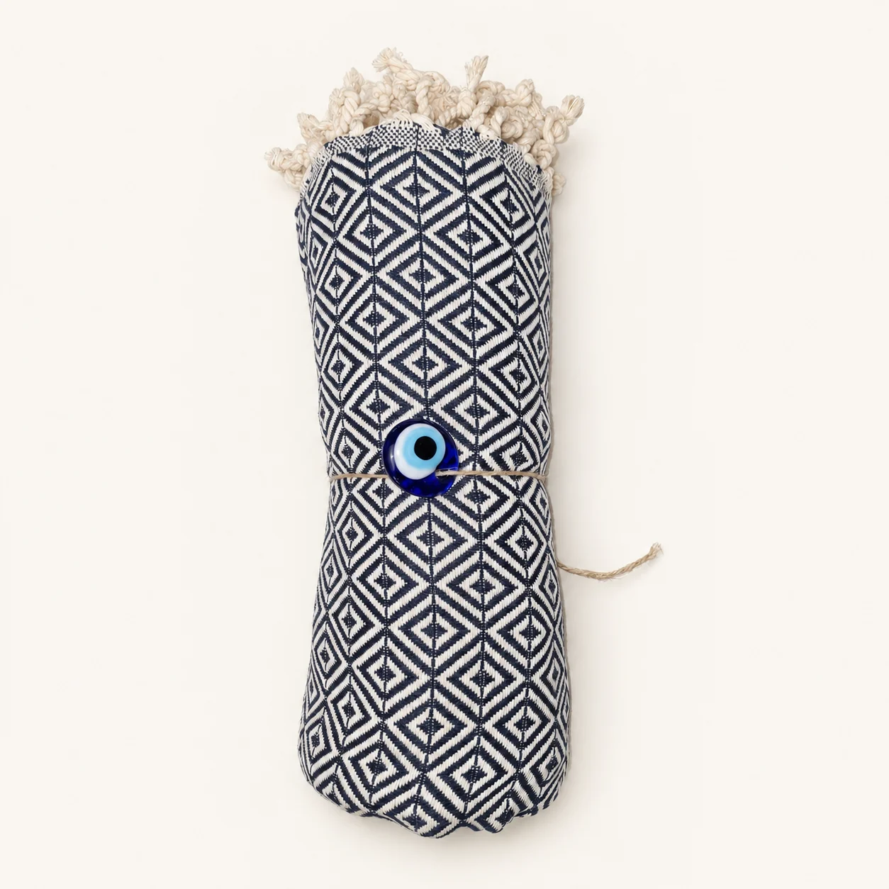 Sidi Bou Saïd fouta in navy & ecru
