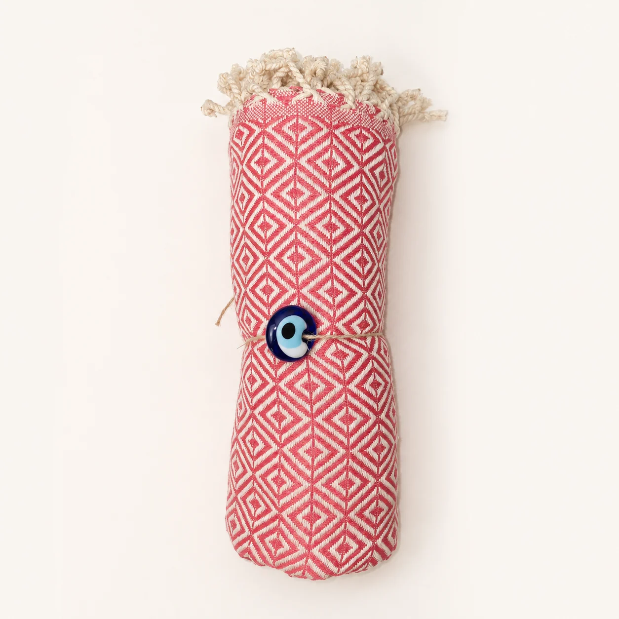 Corail de Mahdia fouta in coral & ecru